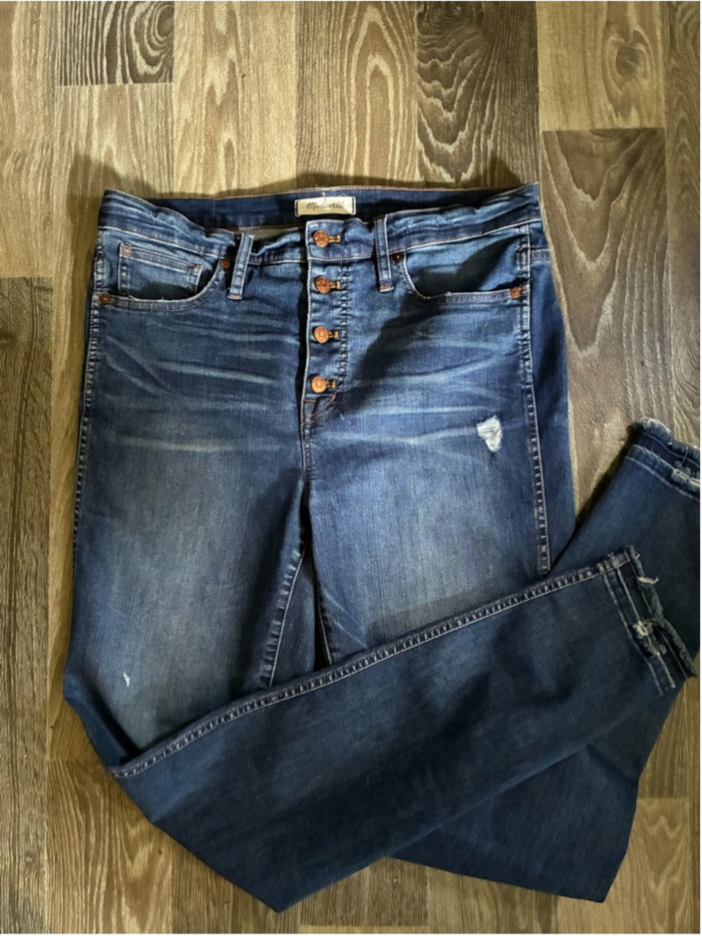 Madewell Dark Blue 10 Inch High Rise Skinny Button Fly Jeans Size 32